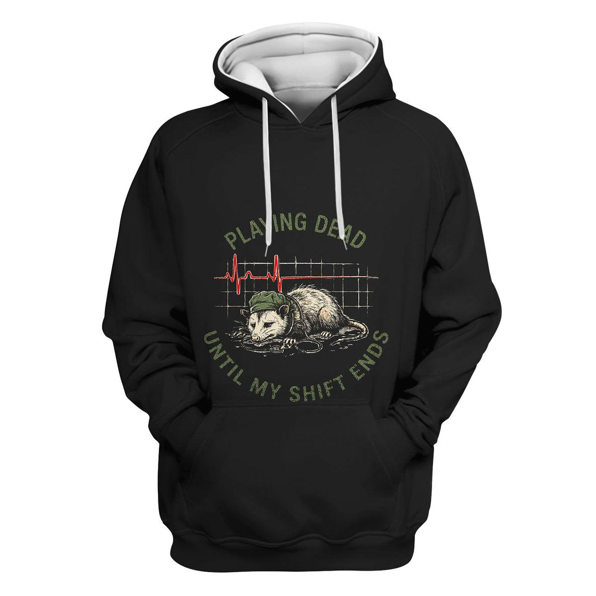 Opossum Playing Dead Until Shift Ends Nurse Shirt