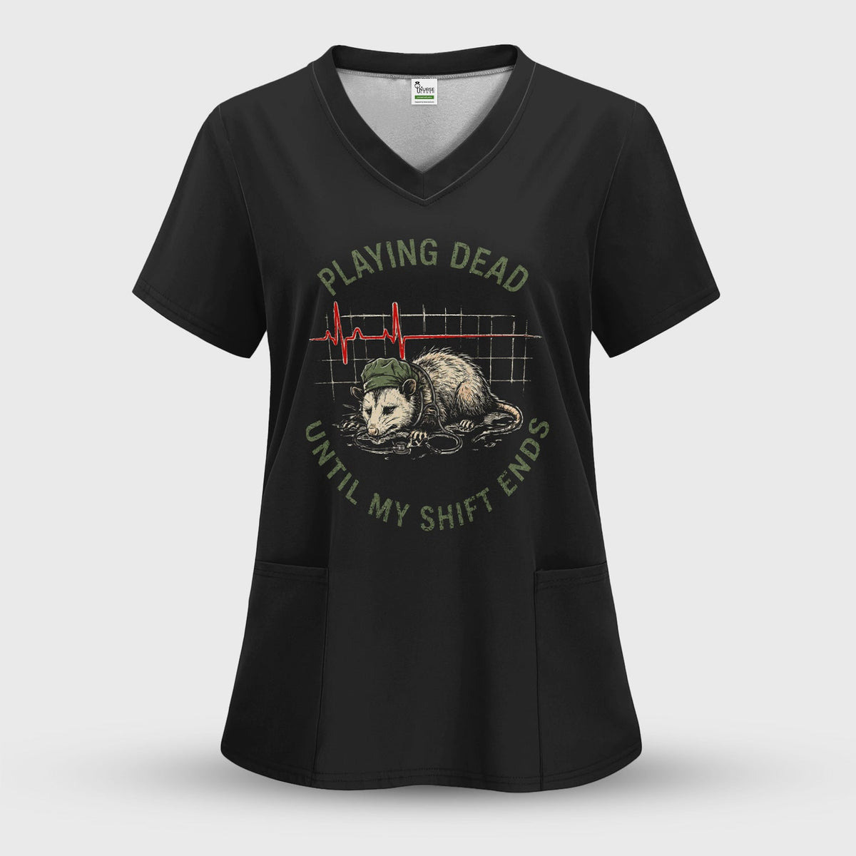 Opossum Playing Dead Until Shift Ends Nurse Shirt