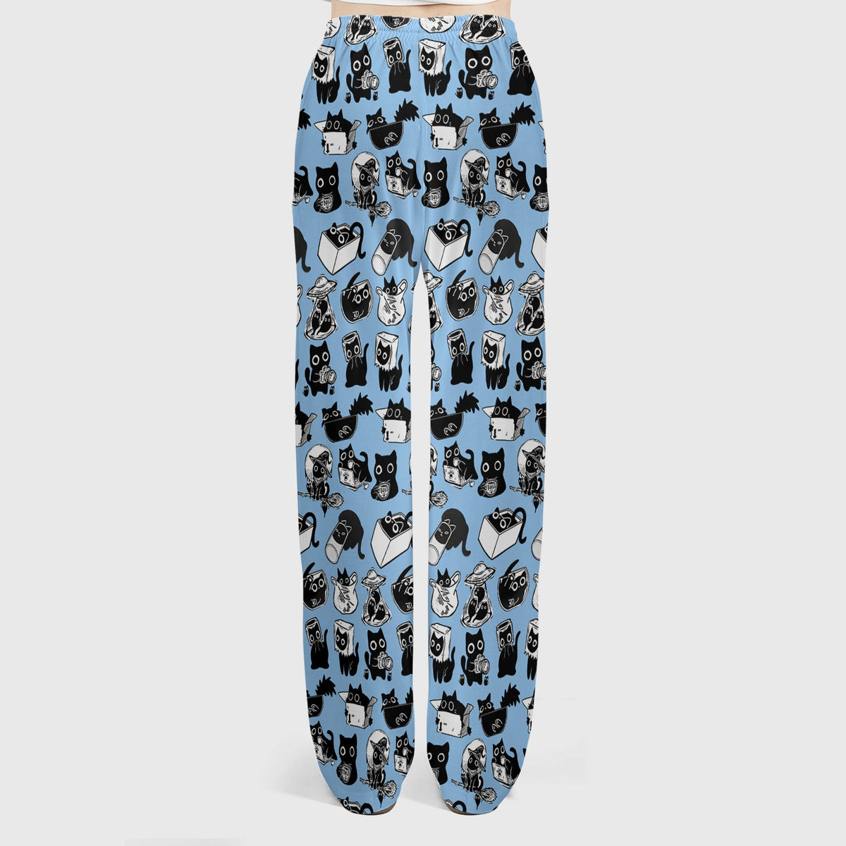 Black Cat Halloween Doodle Nurse Scrub Set