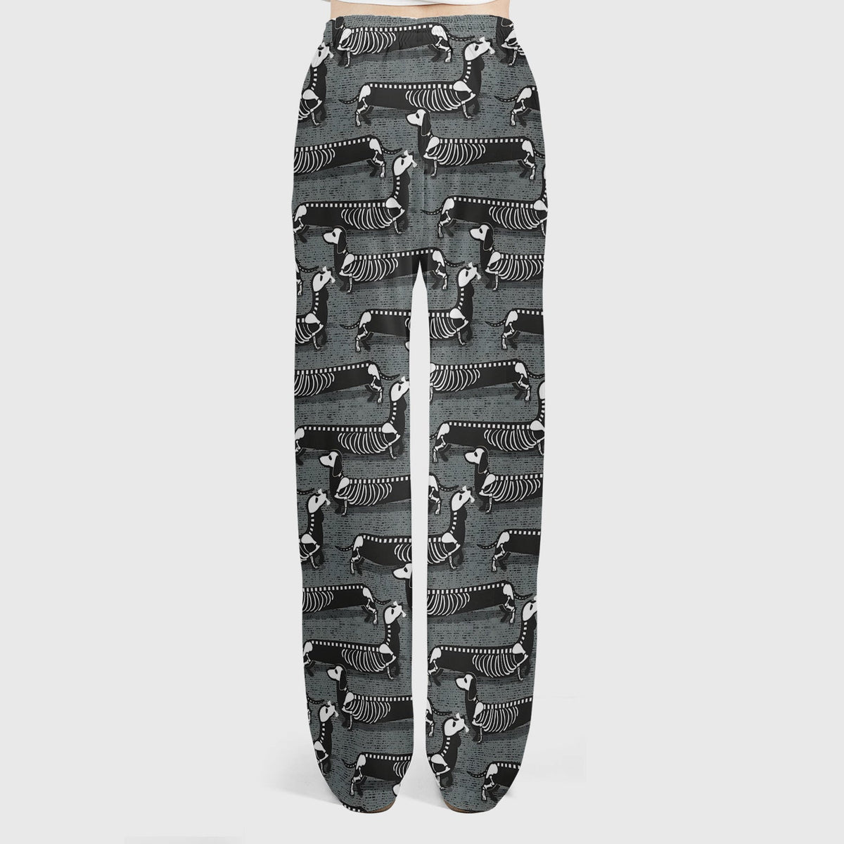 X-Ray Dachshund Skeleton Scrub Set, Scrub Pants and V Neck Top