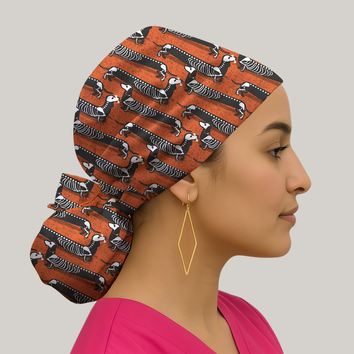 X-Ray Dachshund Skeleton Scrub Cap