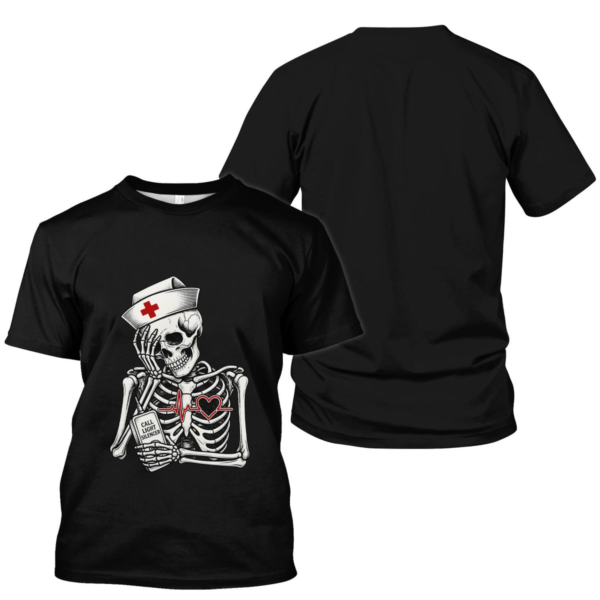 Call Light Silencer Skeleton Nurse Shirt