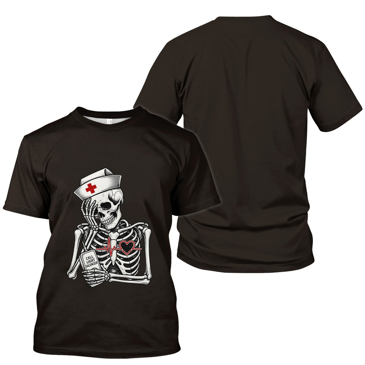 Call Light Silencer Skeleton Nurse Shirt