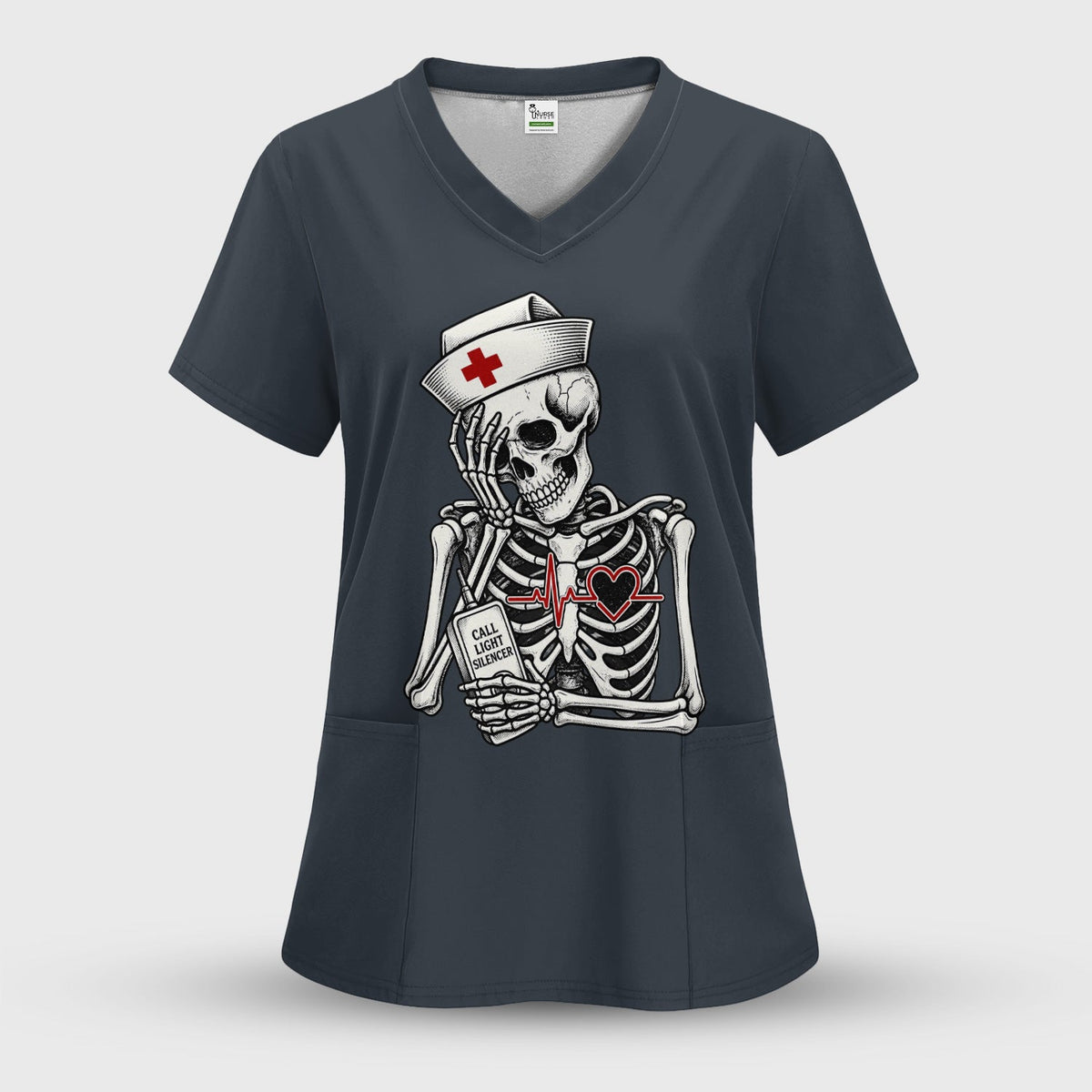 Call Light Silencer Skeleton Nurse Shirt