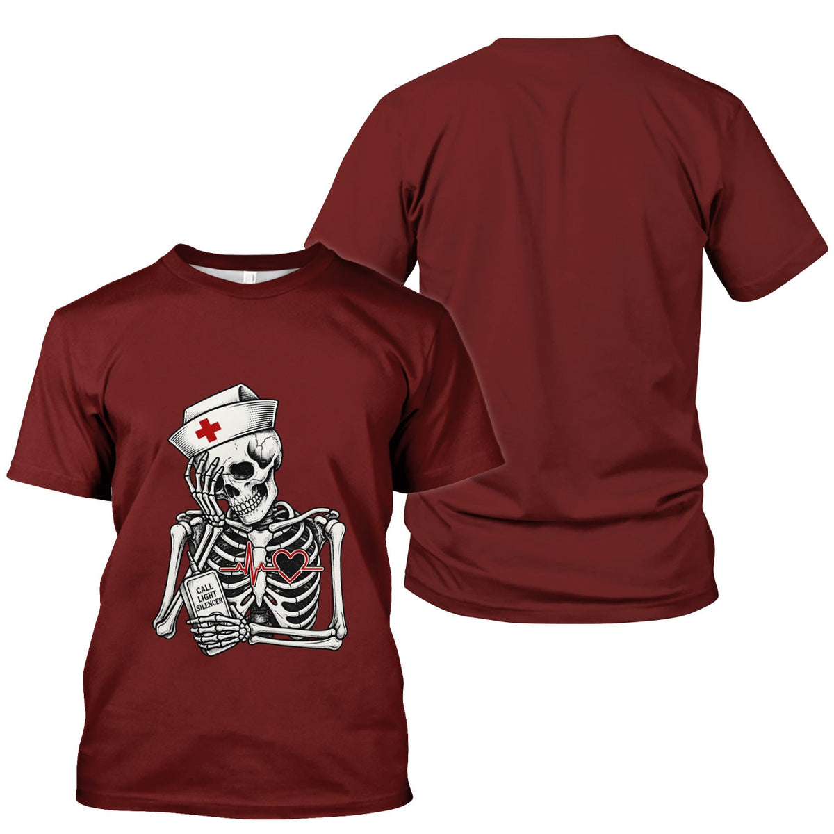 Call Light Silencer Skeleton Nurse Shirt