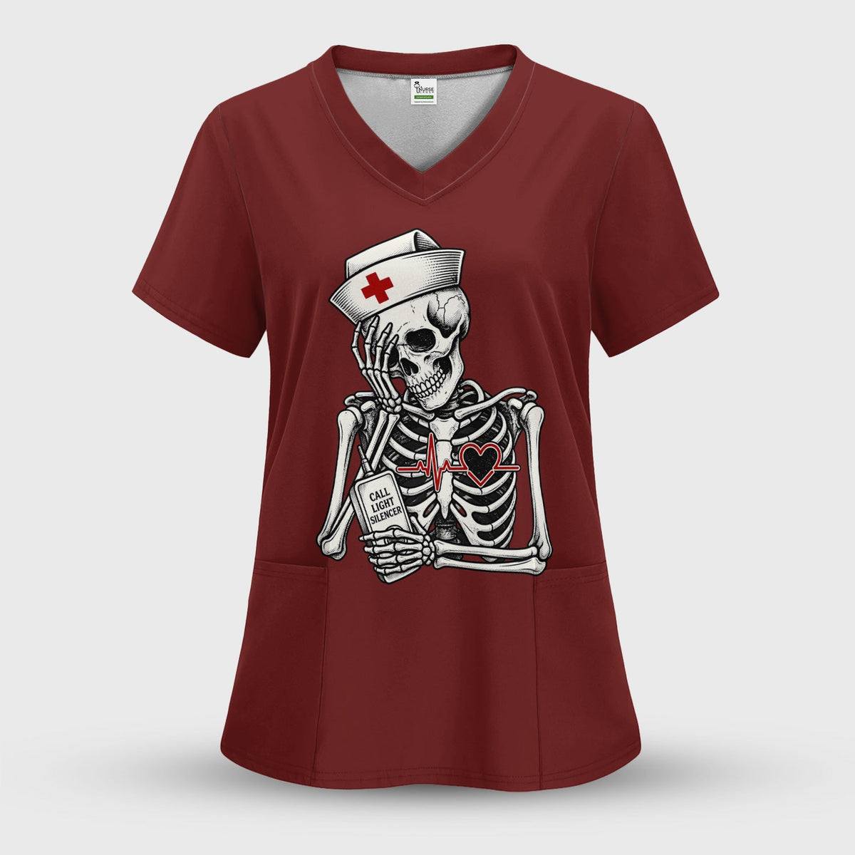 Call Light Silencer Skeleton Nurse Shirt