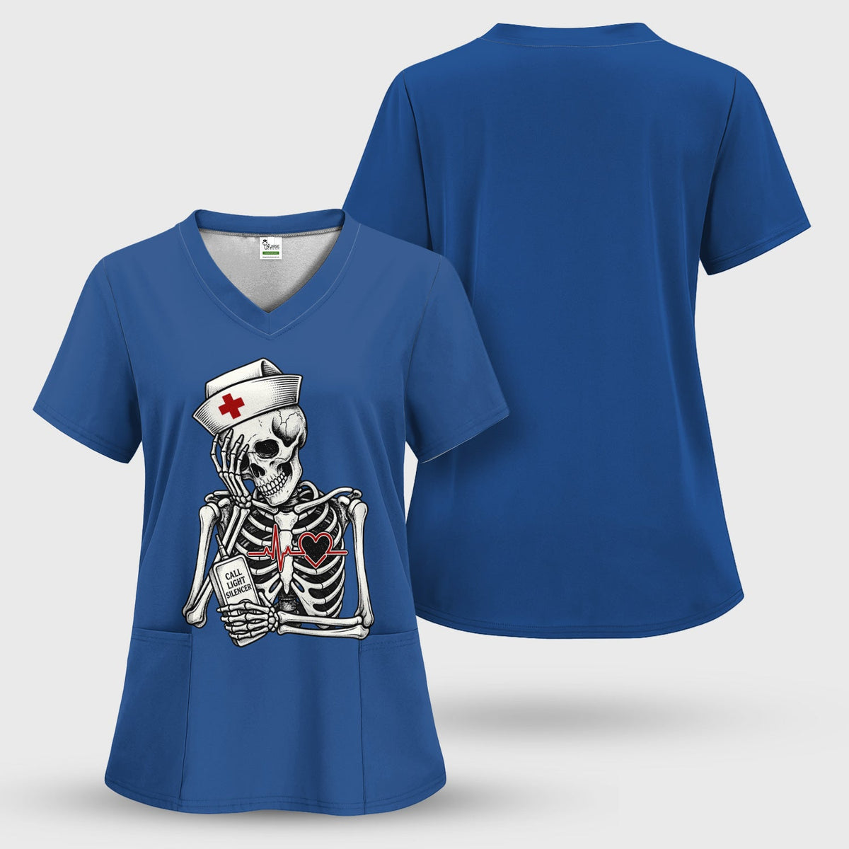 Call Light Silencer Skeleton Nurse Shirt