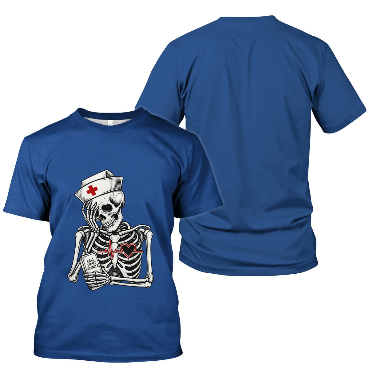 Call Light Silencer Skeleton Nurse Shirt