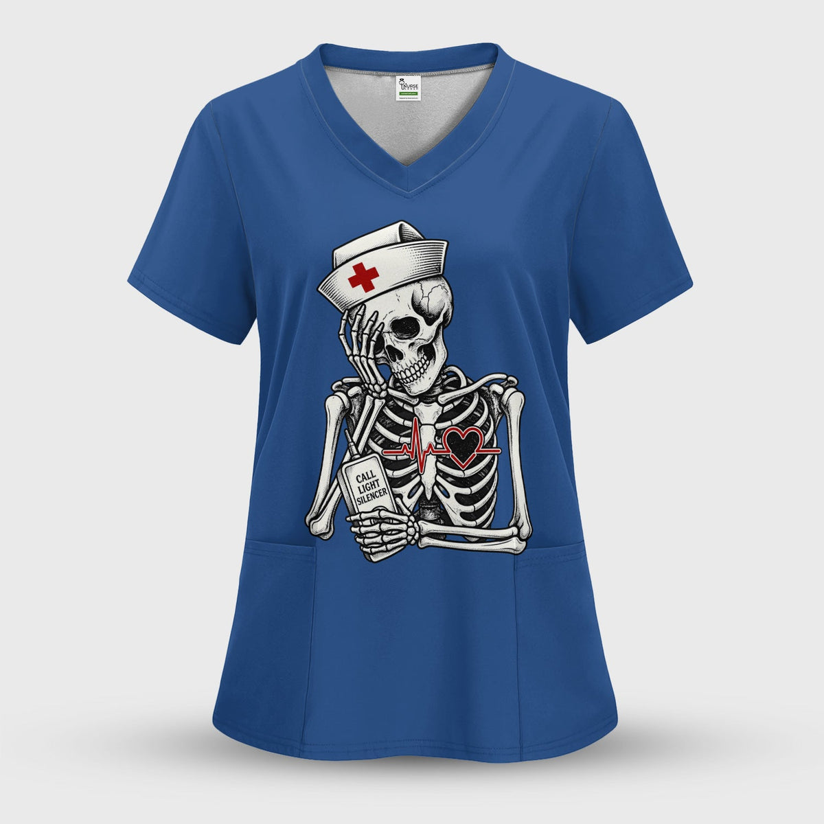 Call Light Silencer Skeleton Nurse Shirt