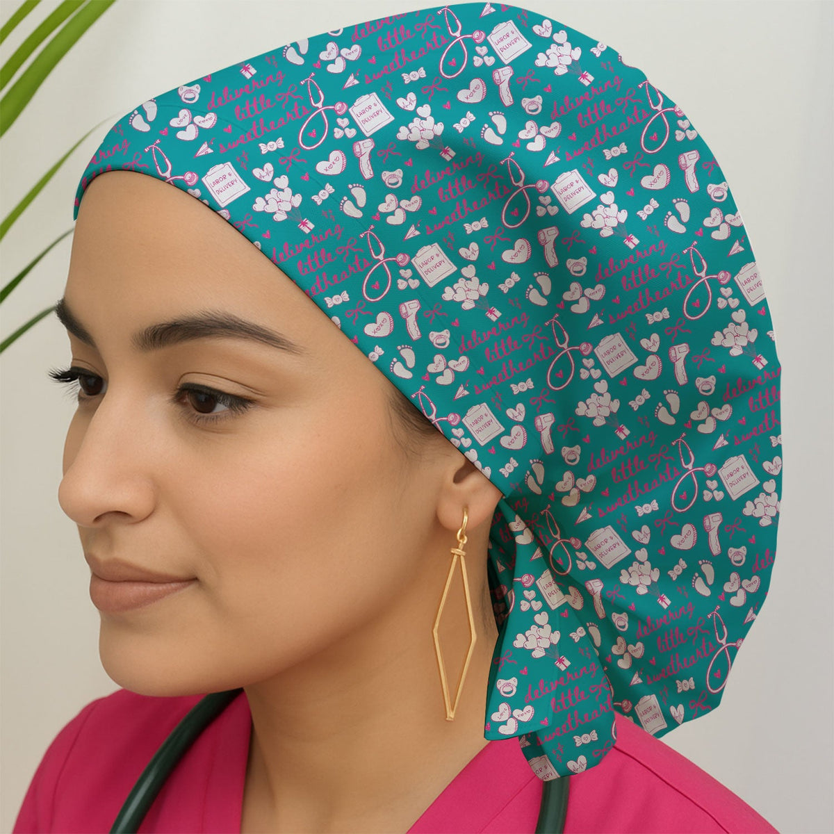 Valentine Labor Delivery XOXO Scrub Cap