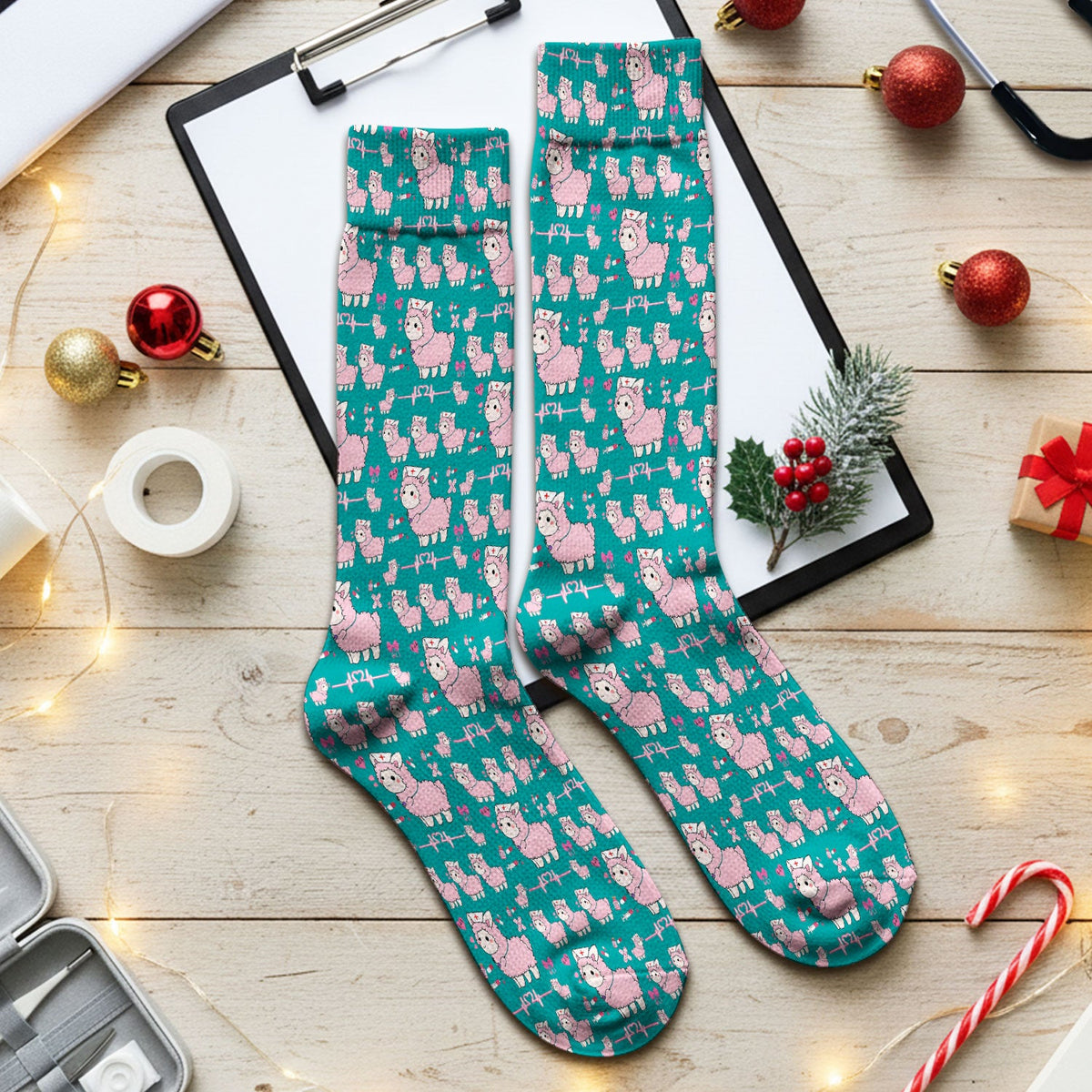 Llama Ain't Got Time For Your Drama Nurse Socks