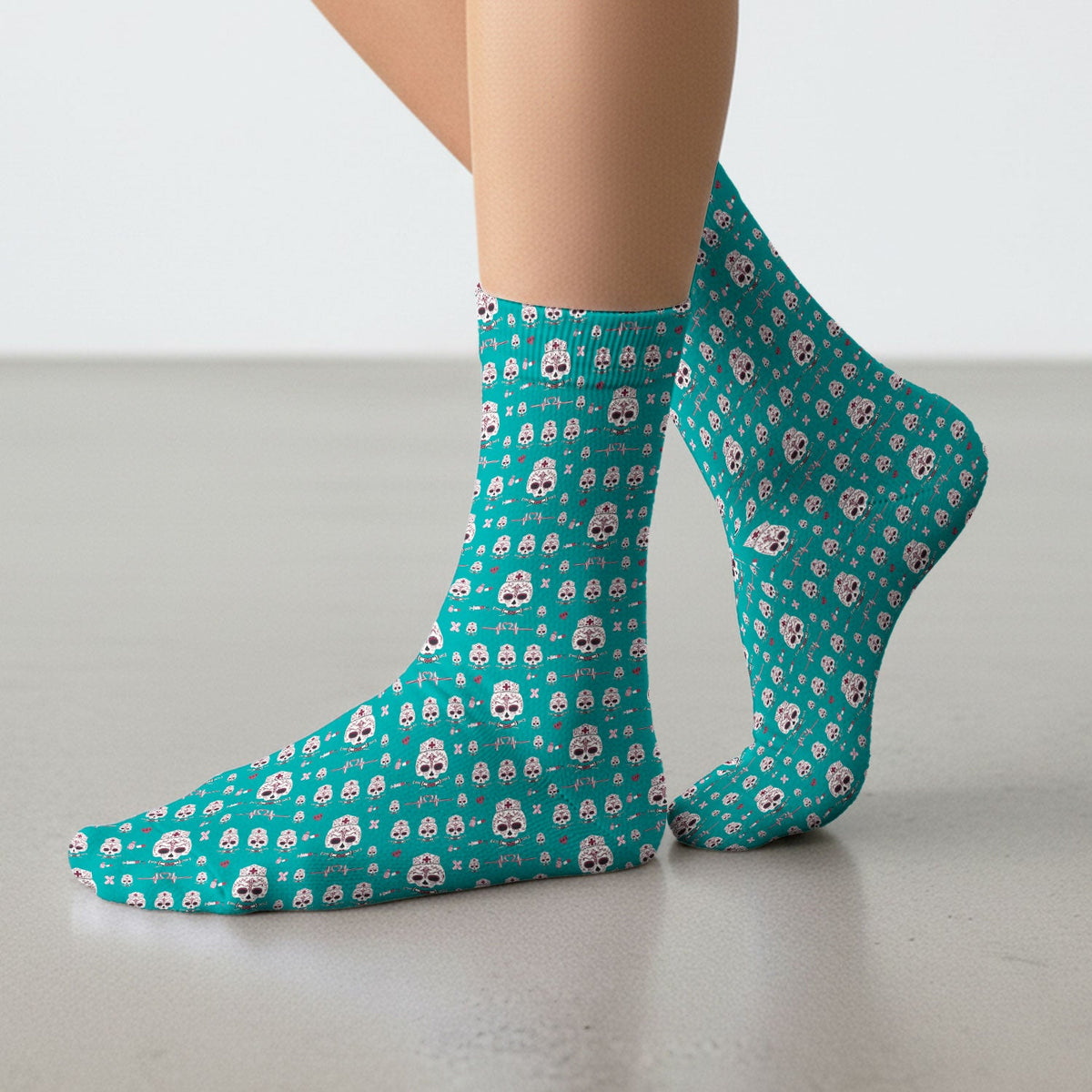 Sugar Skull Nurse Socks
