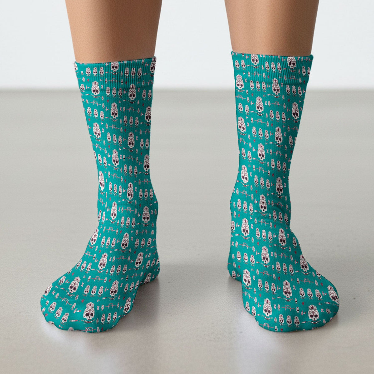 Sugar Skull Nurse Socks