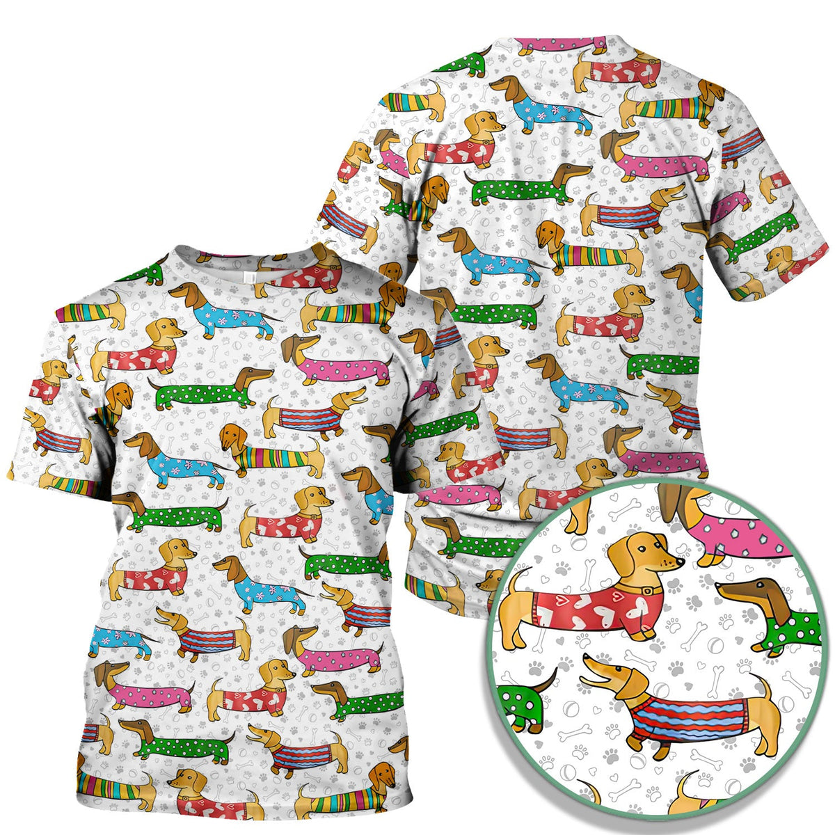 Dachshund Dog Nurse Scrub Top