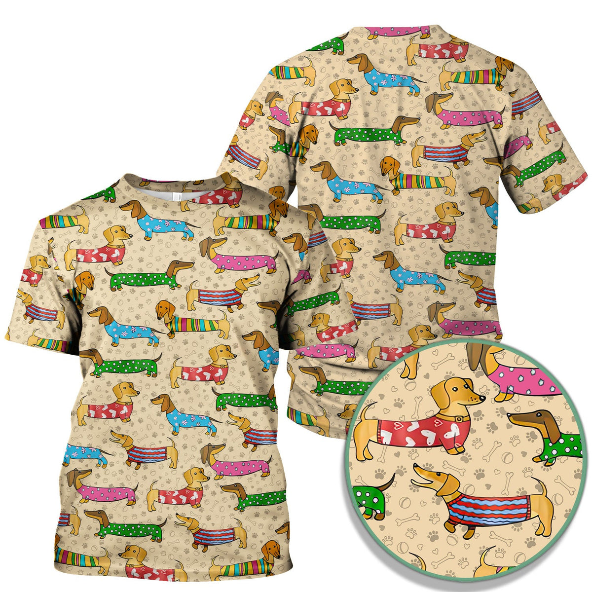 Dachshund Dog Nurse Scrub Top