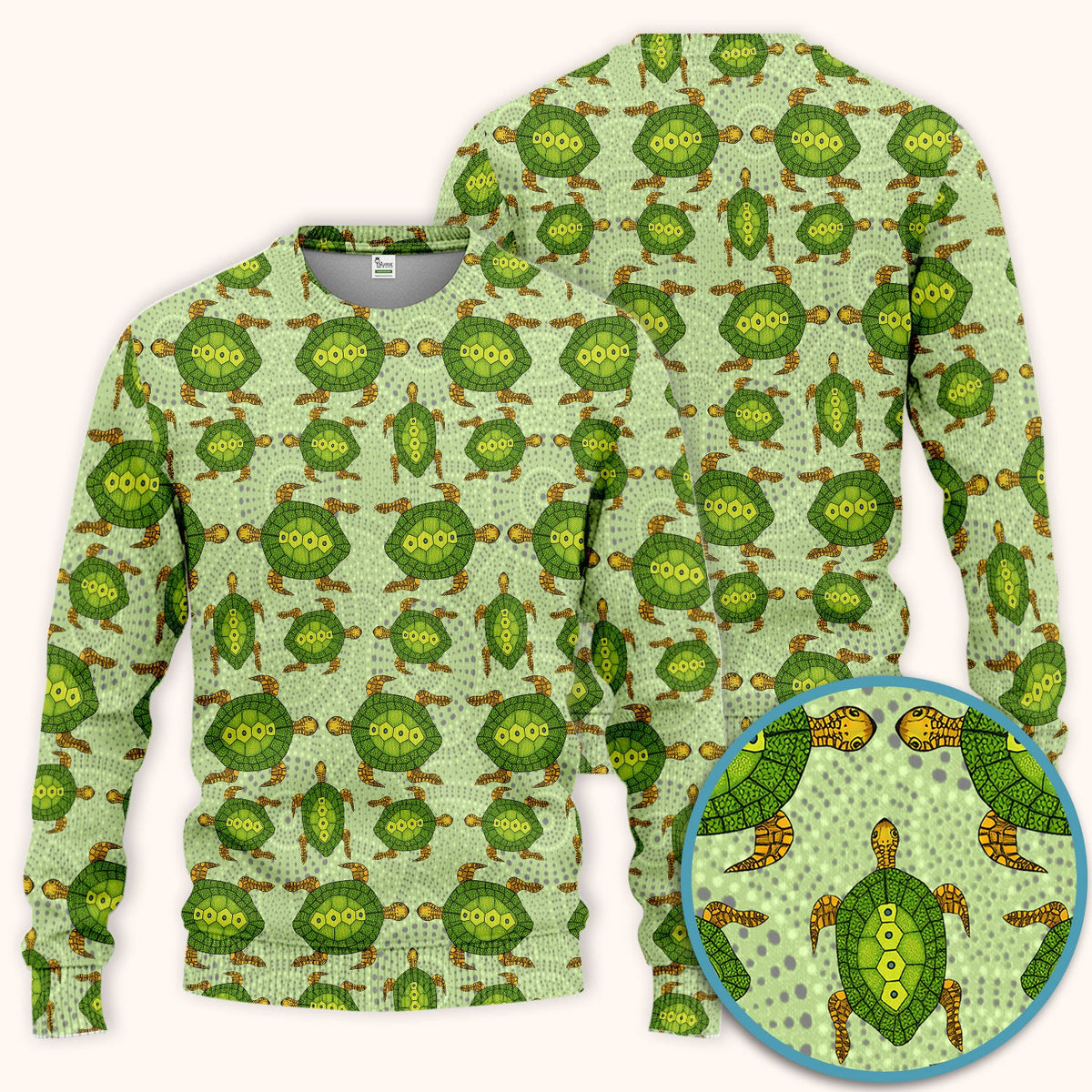Australian Turtle Dot Art Nurse Scrub Set