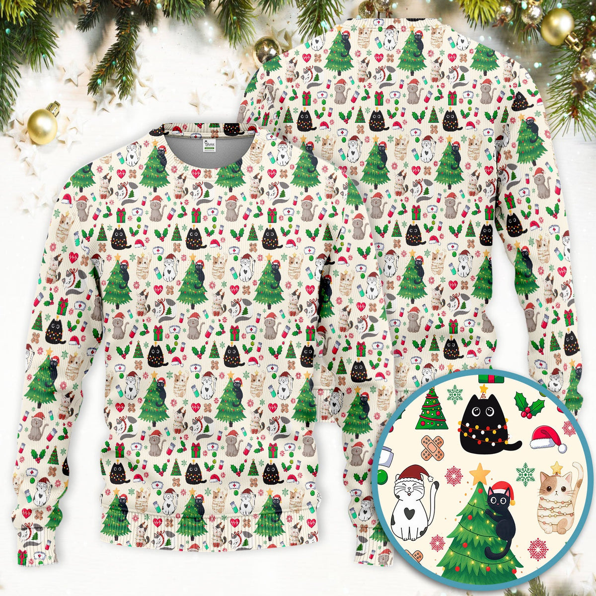 Christmas Pet Nurse Scrub Set