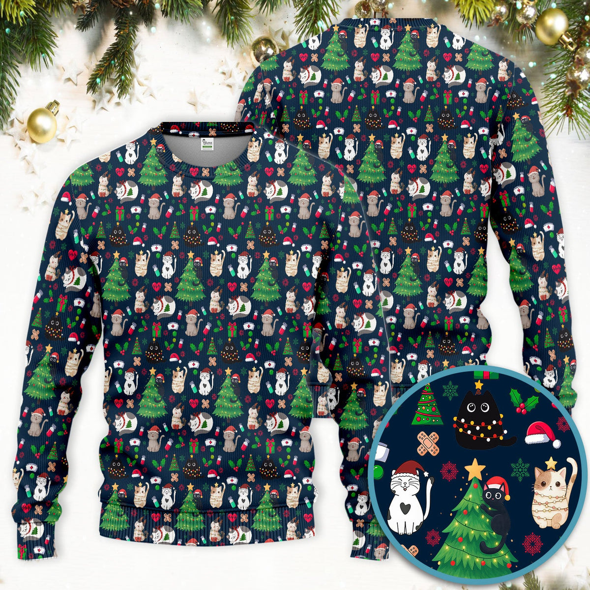 Christmas Pet Nurse Scrub Set