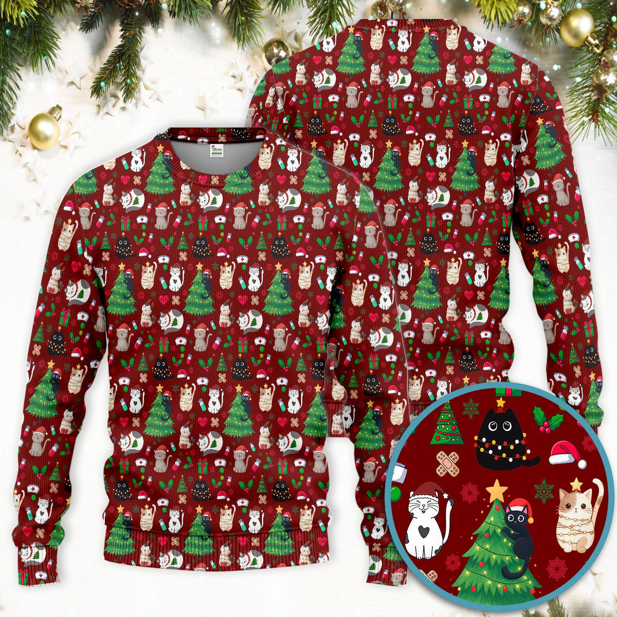 Christmas Pet Nurse Scrub Set