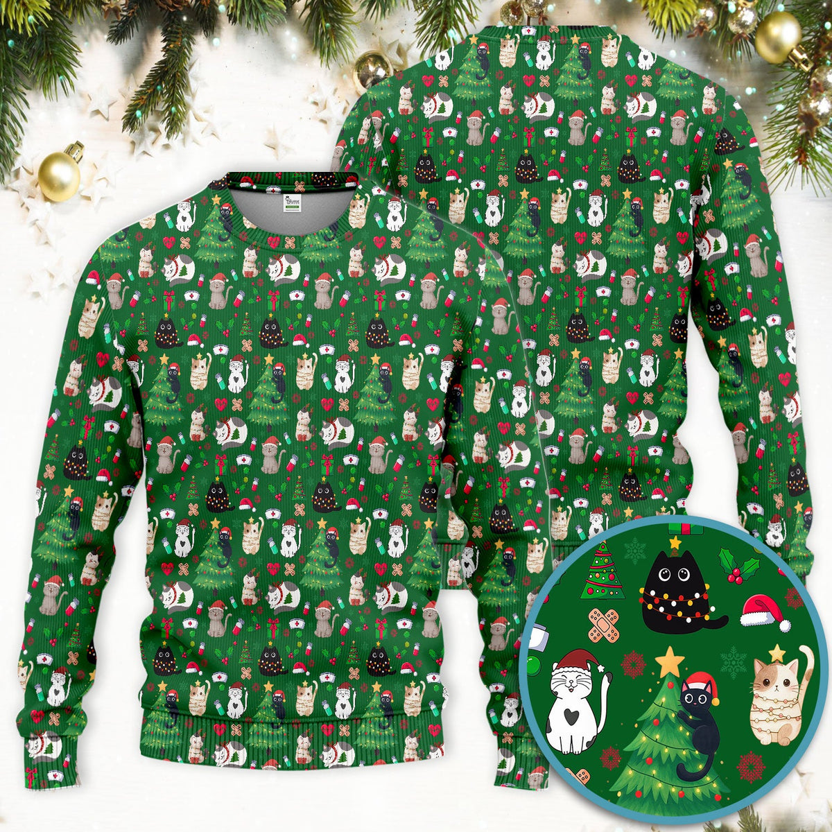 Christmas Pet Nurse Scrub Set