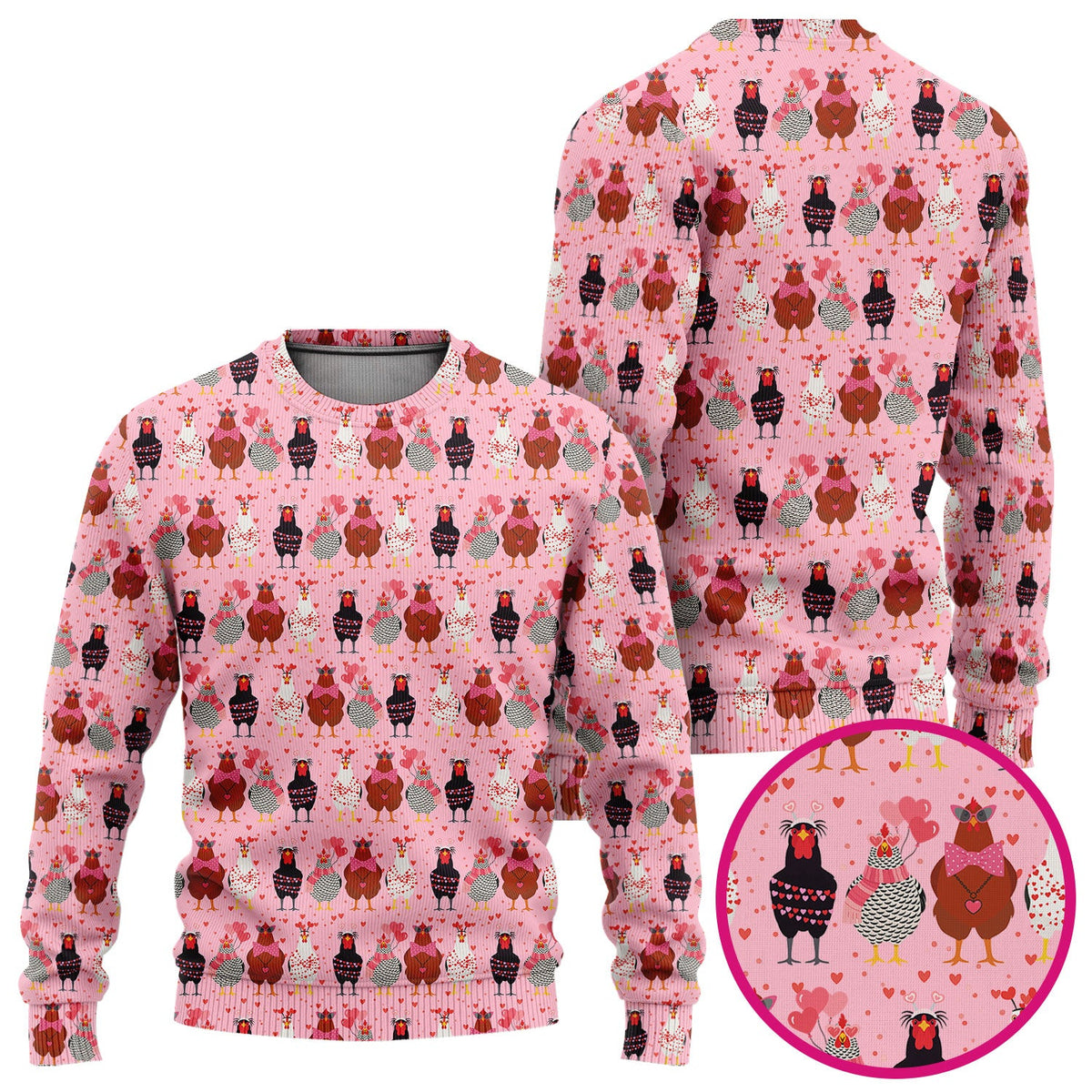 Chicken Valentine Nurse Scrub Set