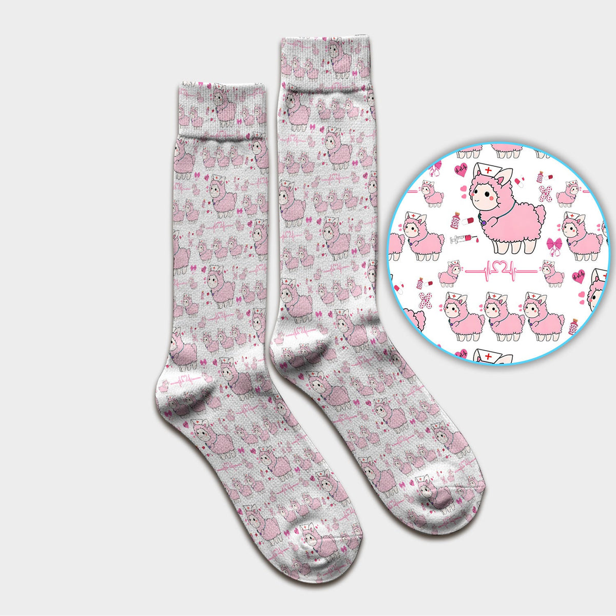 Llama Ain't Got Time For Your Drama Nurse Socks