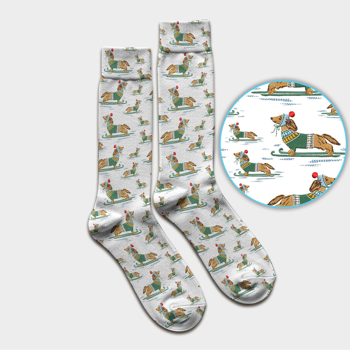 Dachshund Winter Nurse Socks
