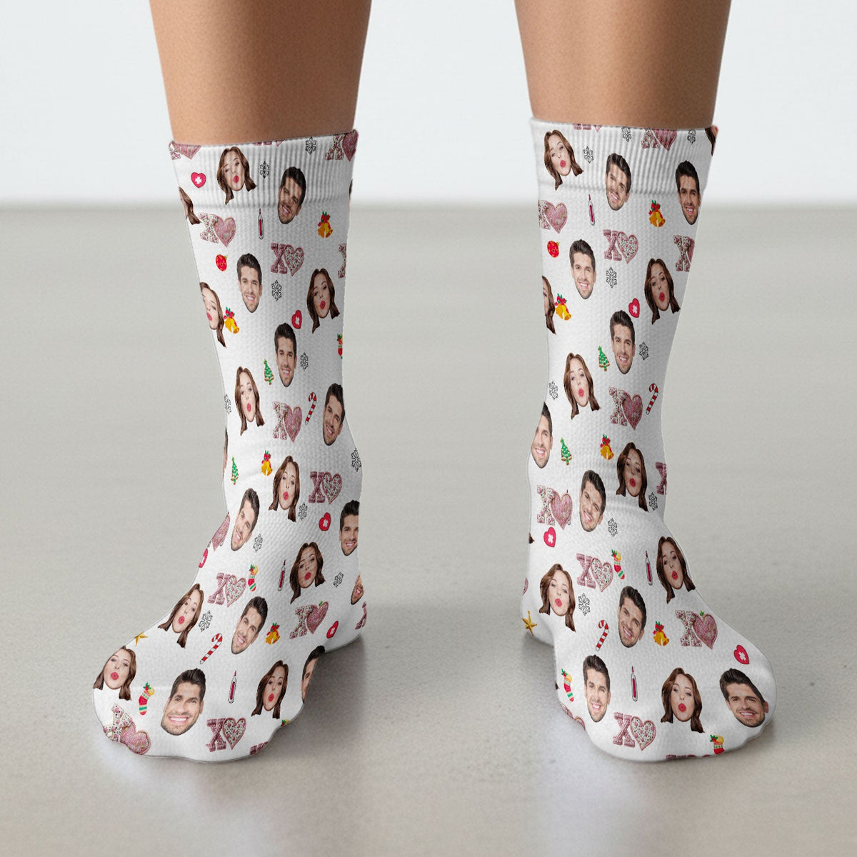 Personalized Photo XOXO Nurse Socks
