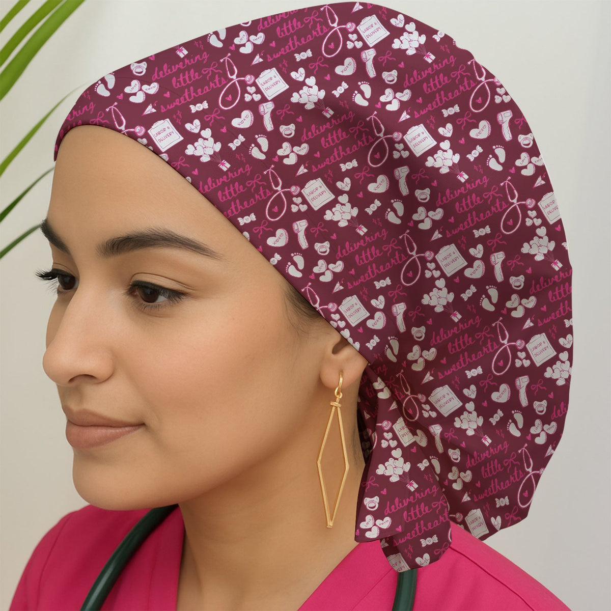 Valentine Labor Delivery XOXO Scrub Cap