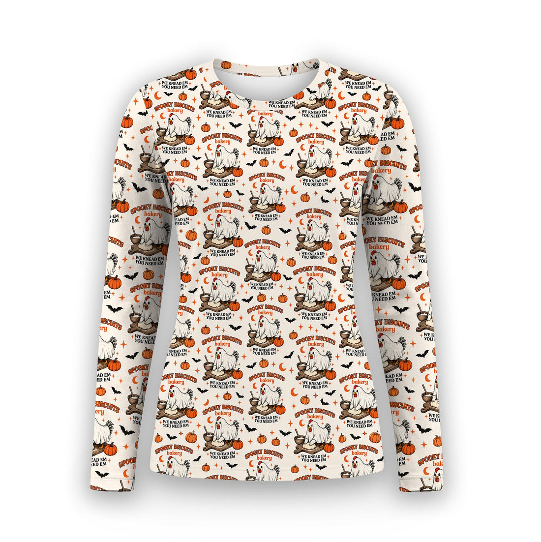 Spooky Biscuits Chicken Underscrub Top - Halloween Gift For Nurse