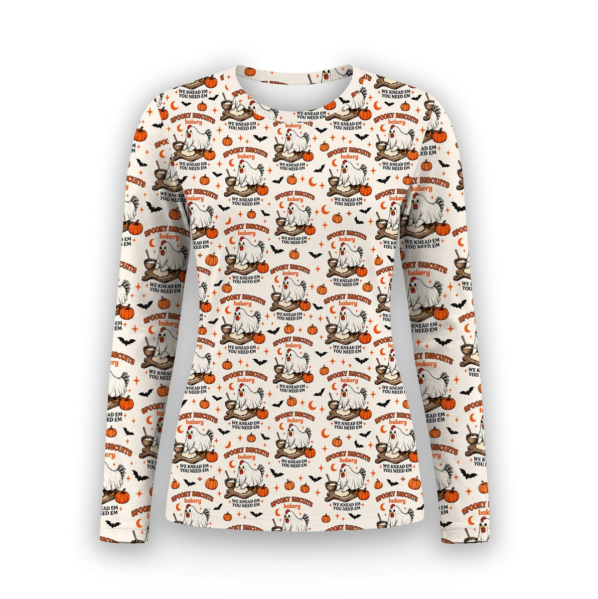 Spooky Biscuits Chicken Underscrub Top - Halloween Gift For Nurse