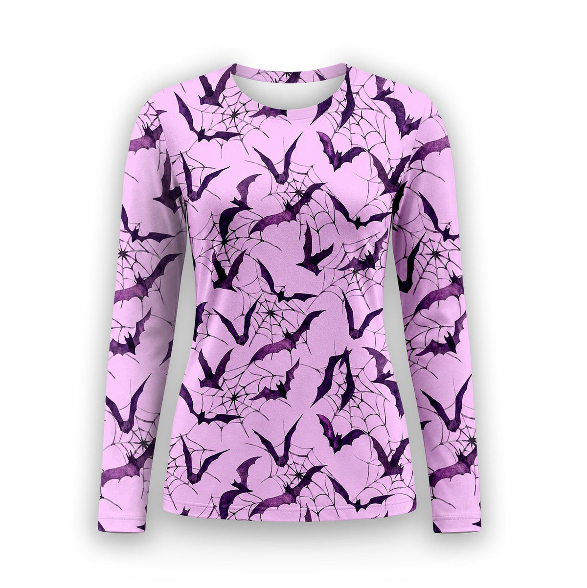 Bat with Spider Web Underscrub Top - Halloween Gift For Nurse