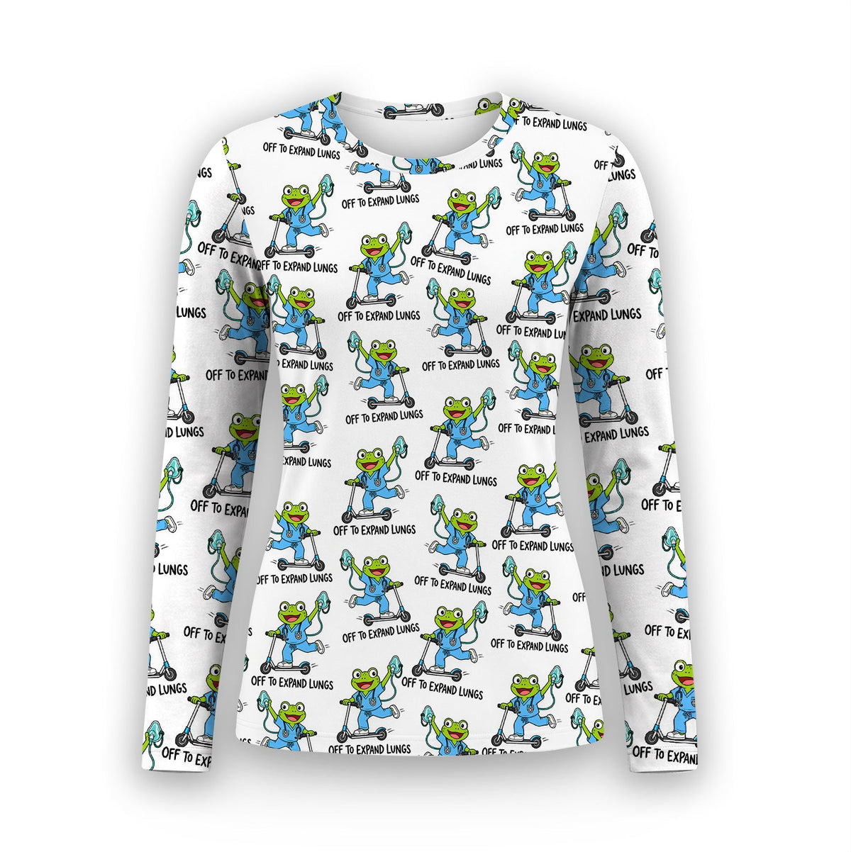 Off To Expand Lungs Frog Nurse Underscrub Top