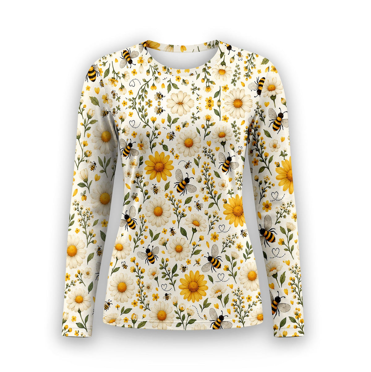 Honey Bee Daisy Underscrub Top For Nurse
