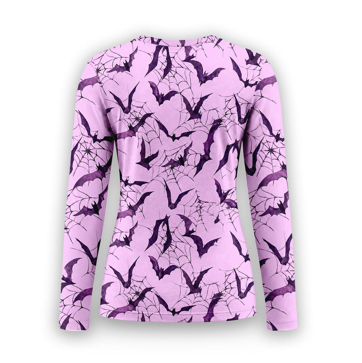 Bat with Spider Web Underscrub Top - Halloween Gift For Nurse