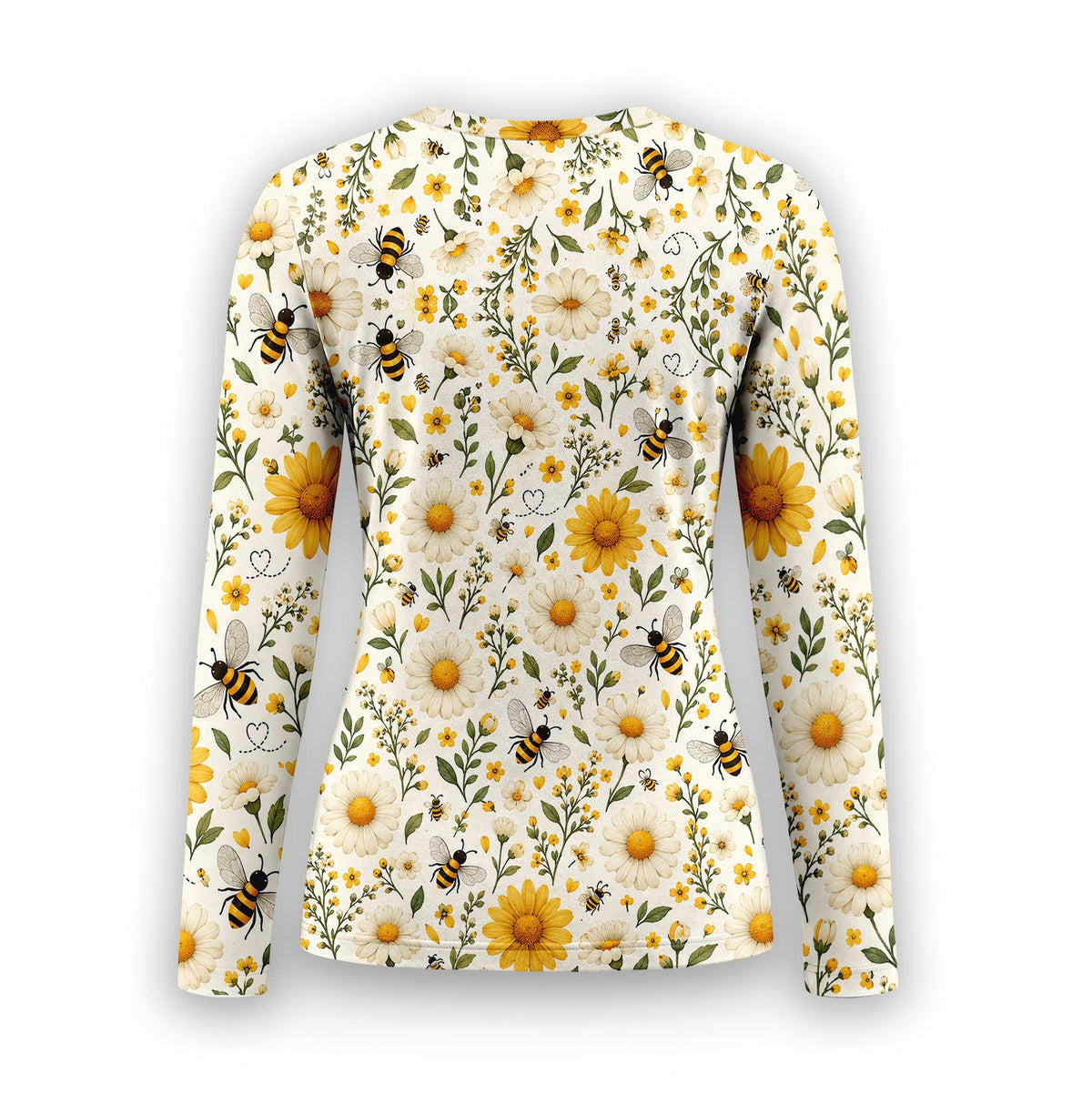 Honey Bee Daisy Underscrub Top For Nurse