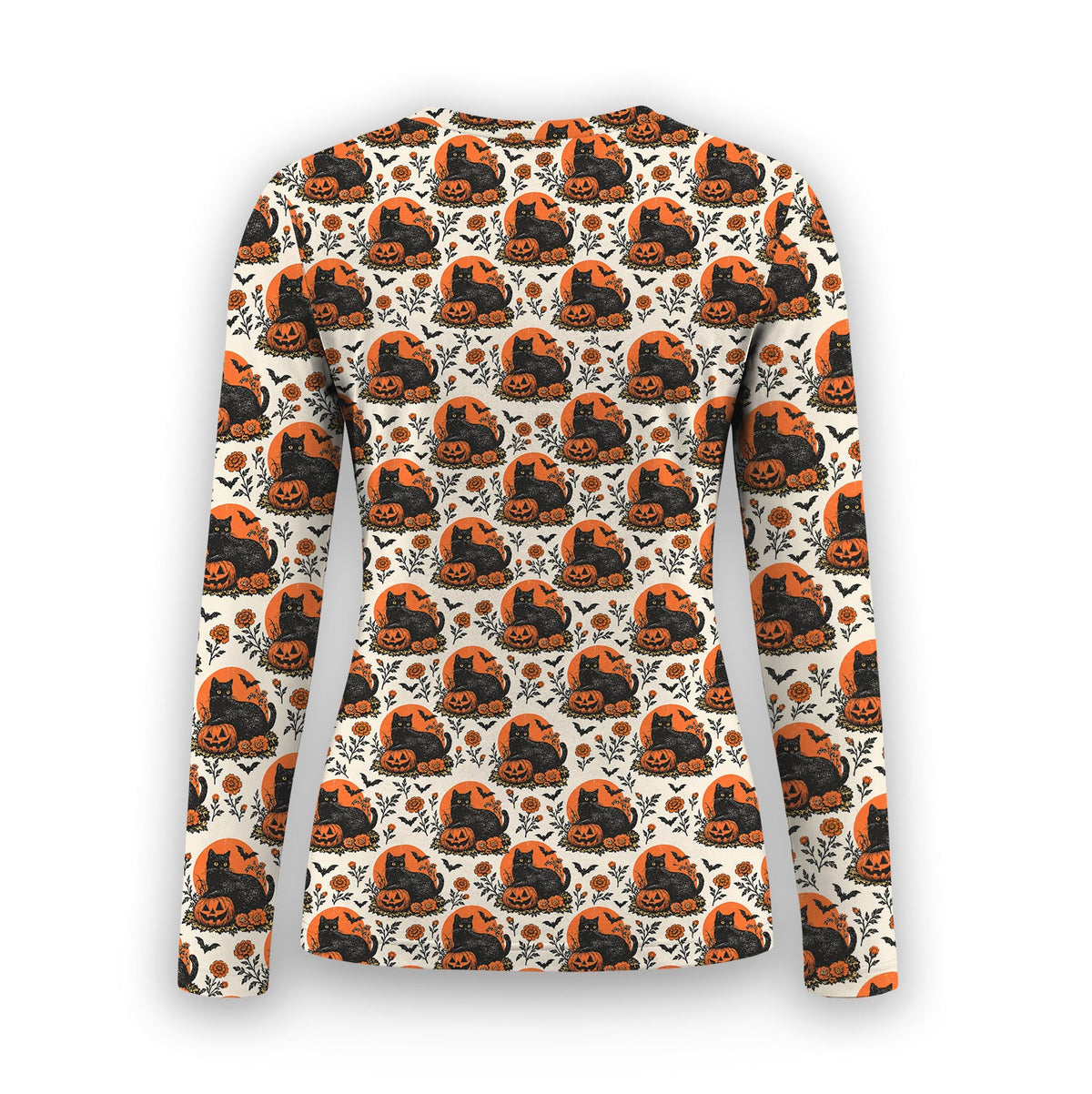 Black Cat Energy Underscrub Top - Halloween Gift For Nurse