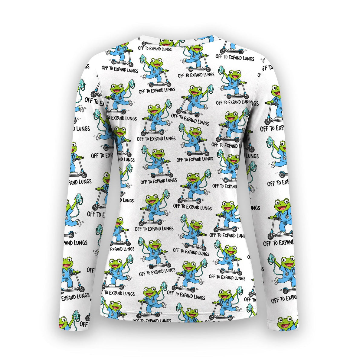 Off To Expand Lungs Frog Nurse Underscrub Top