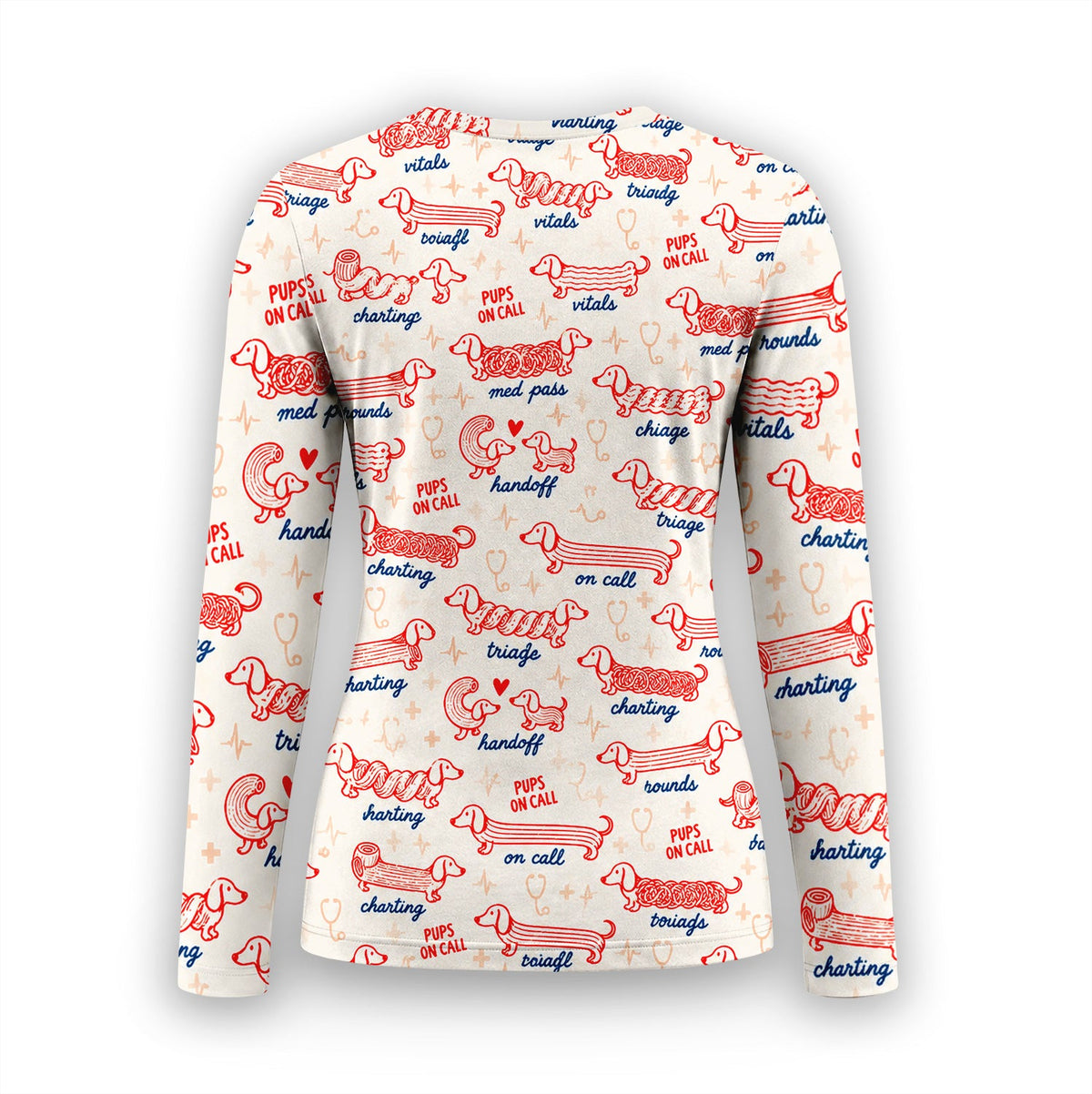 Pups On Call Dachshund Underscrub Top