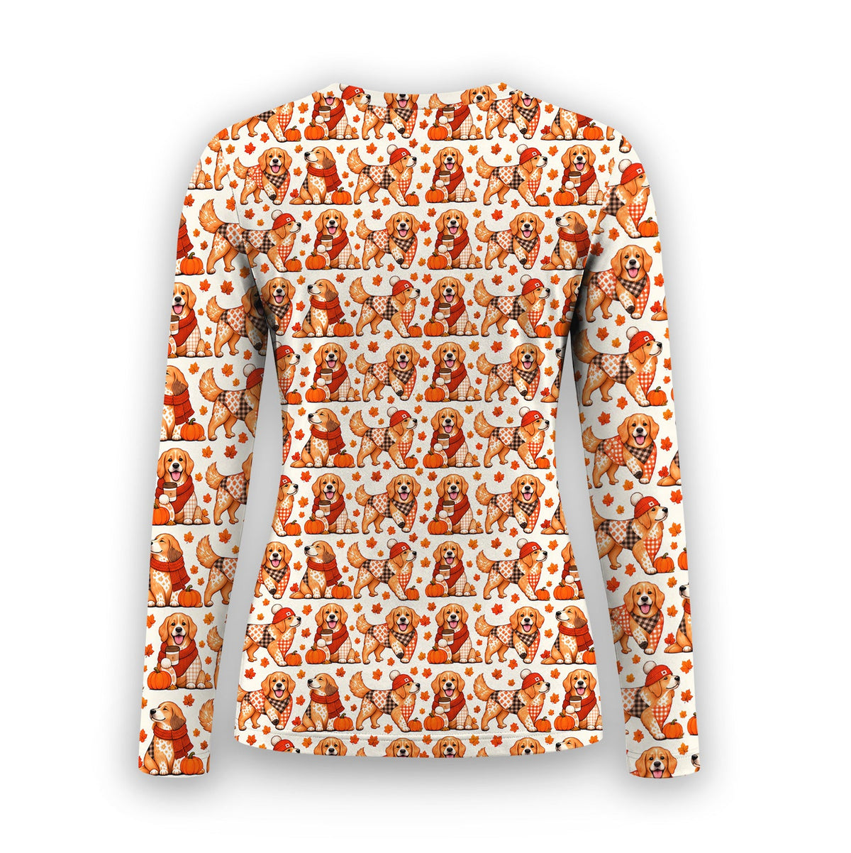 Fall Golden Retriever Pumpkin Underscrub Top