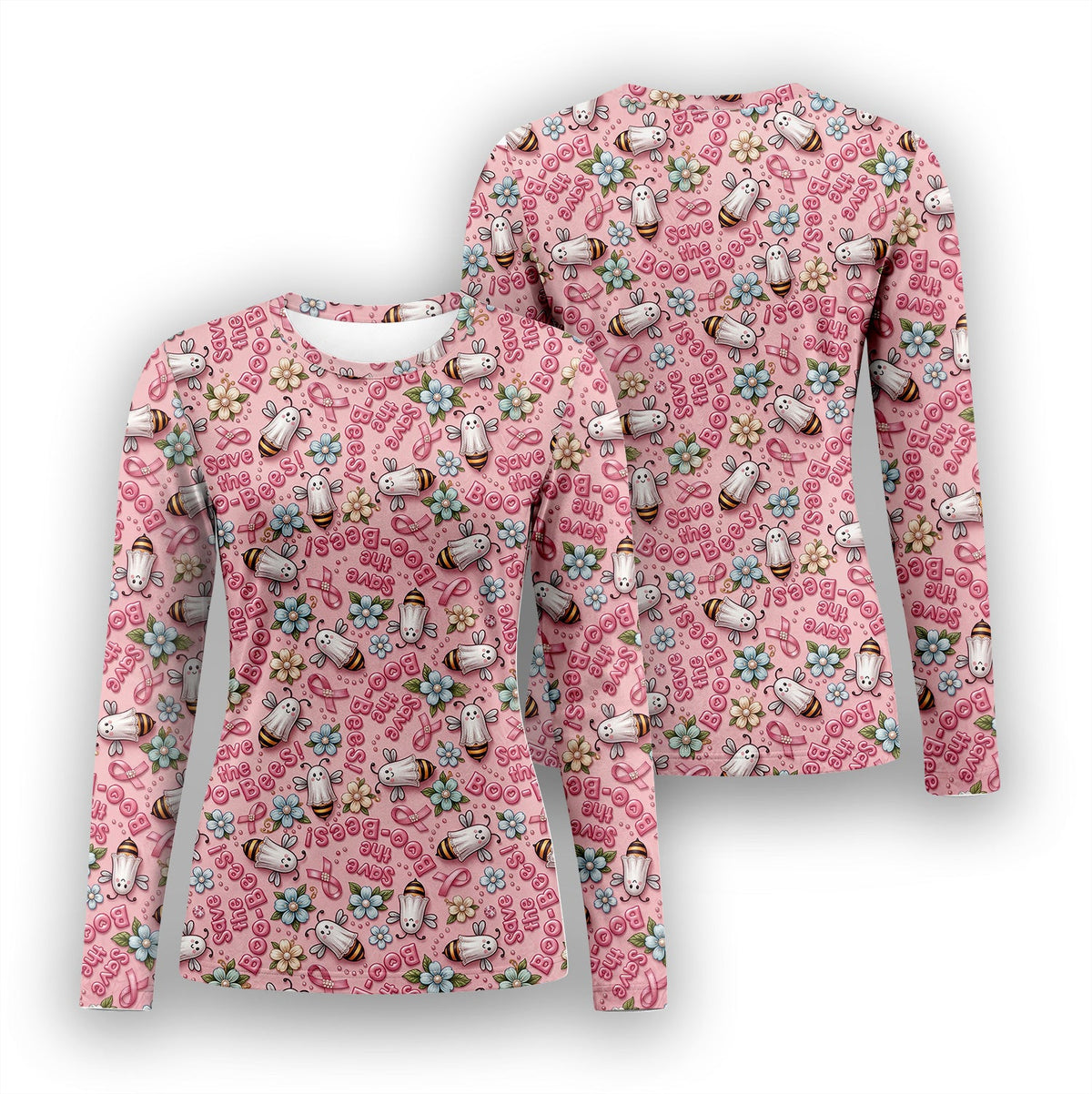 Save The Boo Bees Breast Cancer Underscrub Top