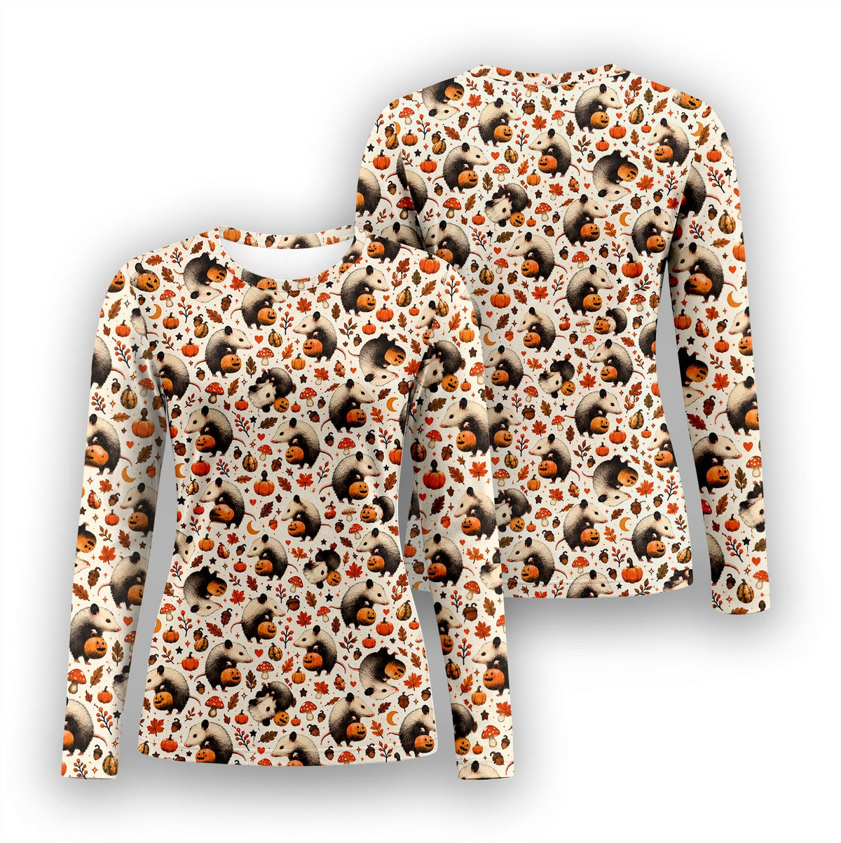 Opossum Pumpkin Patch Underscrub Top - Halloween Gift For Nurse