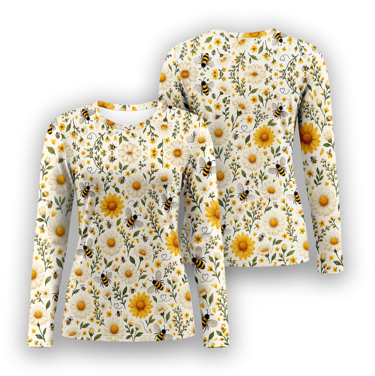 Honey Bee Daisy Underscrub Top For Nurse