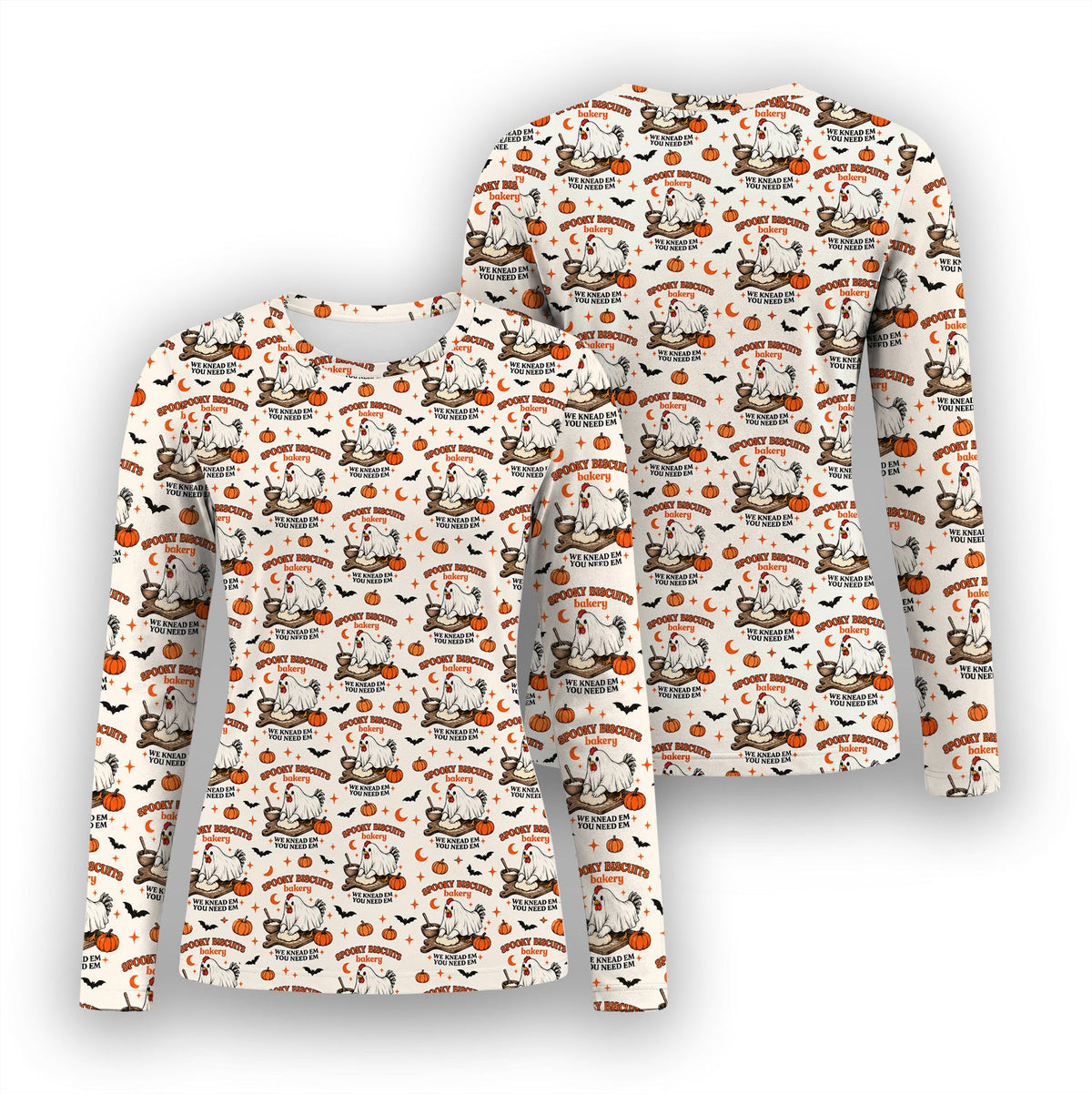 Spooky Biscuits Chicken Underscrub Top - Halloween Gift For Nurse
