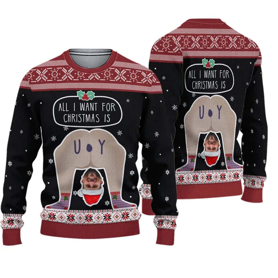 Personalized Photo Ugly Christmas Sweater