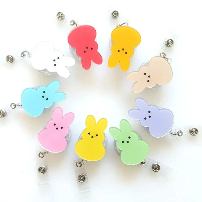 Rabbit Acrylic Nurse Badge Reel