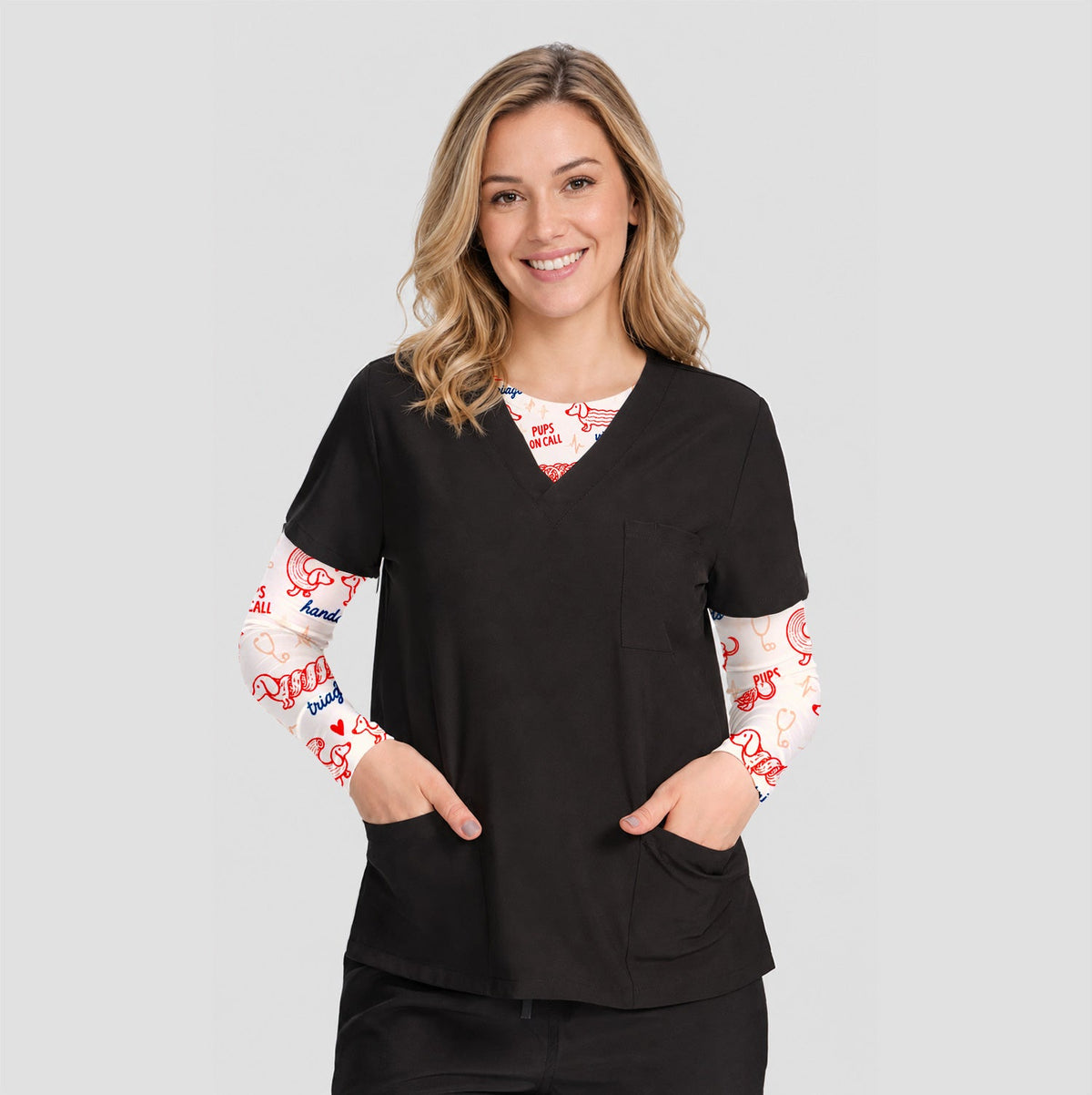 Pups On Call Dachshund Underscrub Top