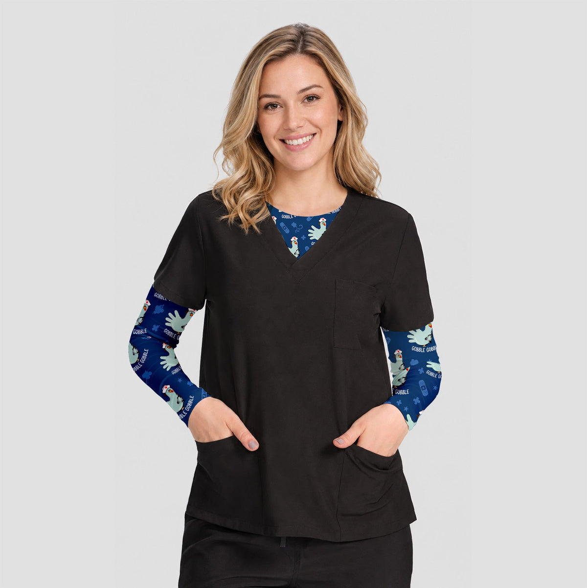 Gobble Gobble Turkey Underscrub Top