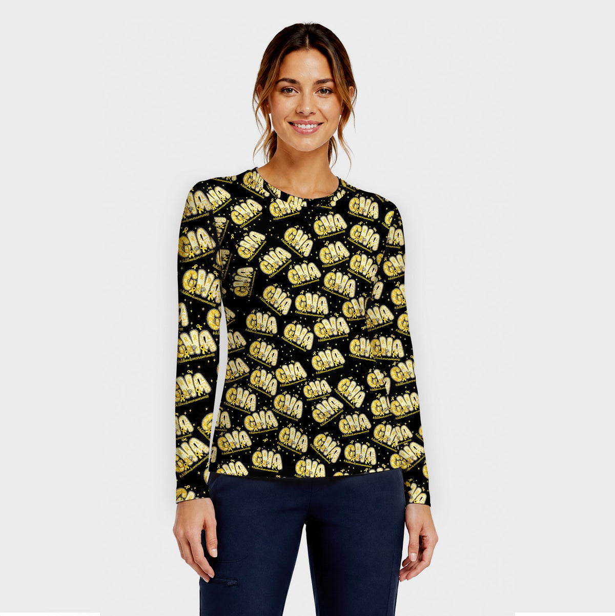 Childhood Cancer Awareness Underscrub Top
