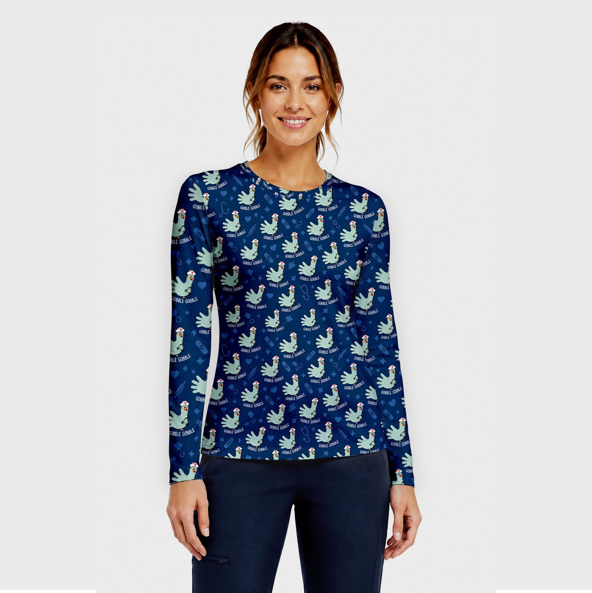 Gobble Gobble Turkey Underscrub Top